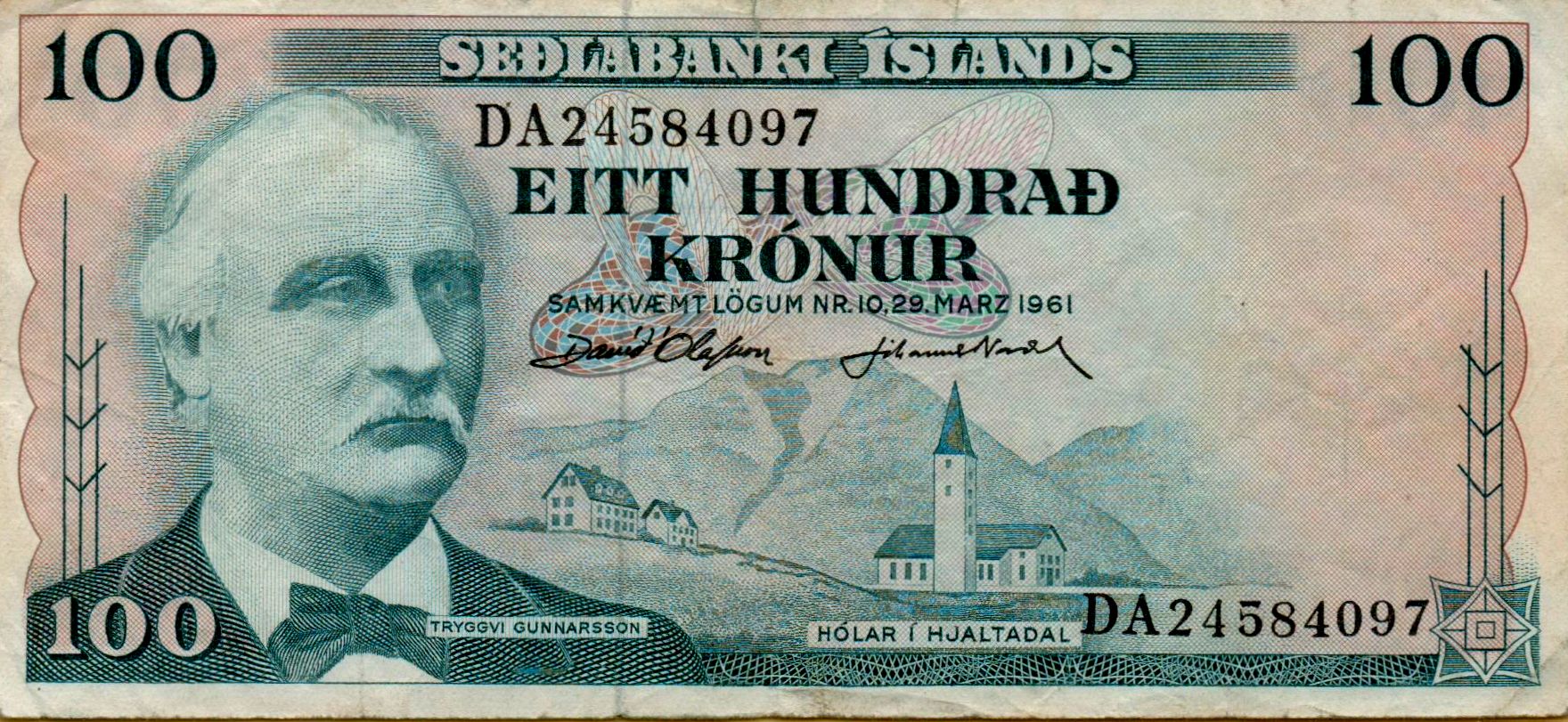 Iceland 100 1961 XF- P-44/a7